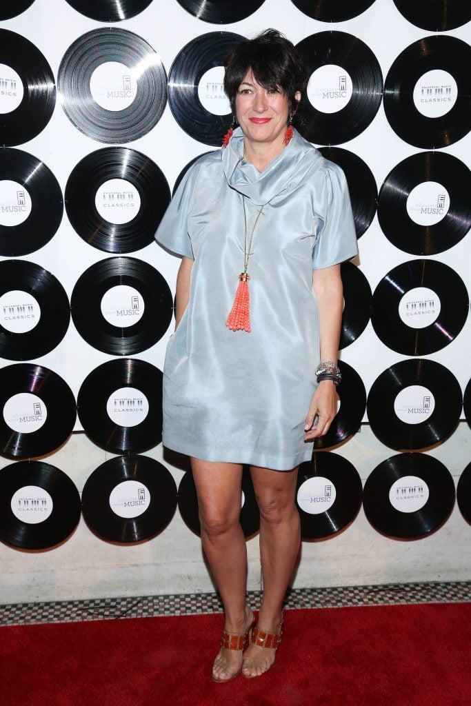 Ghislaine Maxwell, 6 Mayıs 2014 tarihinde New York'ta Capitale'de 2014 ETM (Müzik Yoluyla Eğitim) Çocuk Yardım Galası'na katılıyor. 