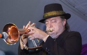 Chuck Mangione performs at the "A Time To Care Gala" on May 13, 2004 at the Playboy Mansion in Holmby Hills, California.
