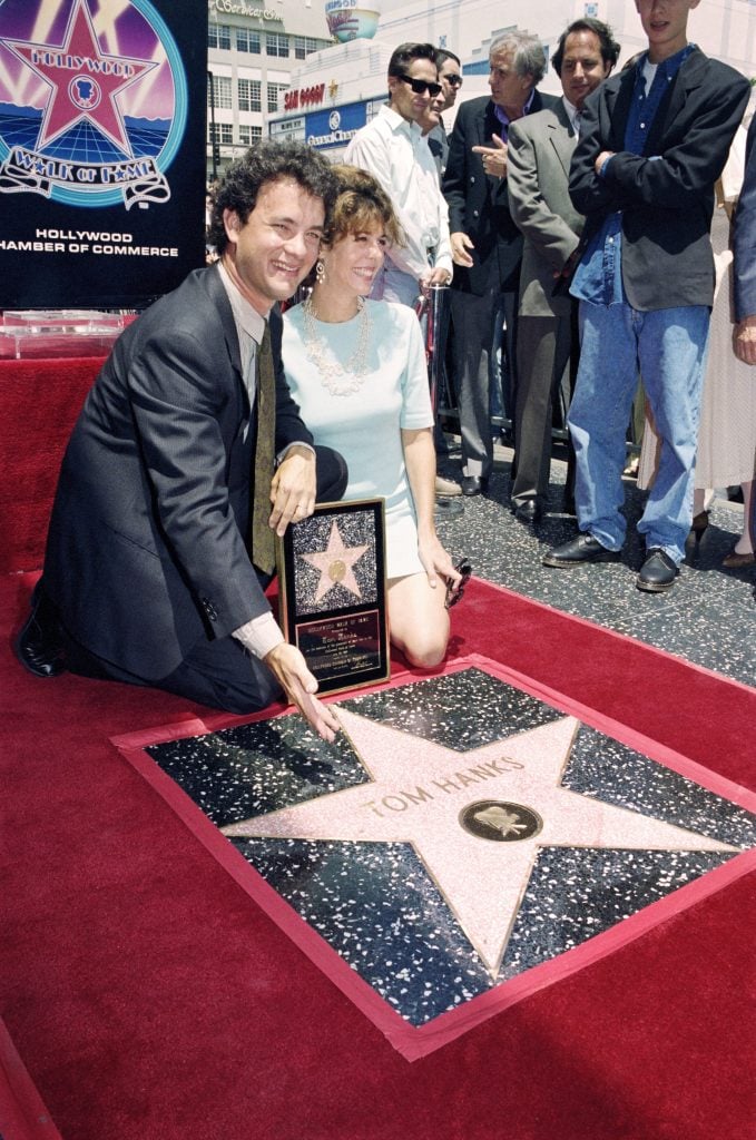 Tom Hanks e Hollywood Stars em 1992, esposa online Wilson.