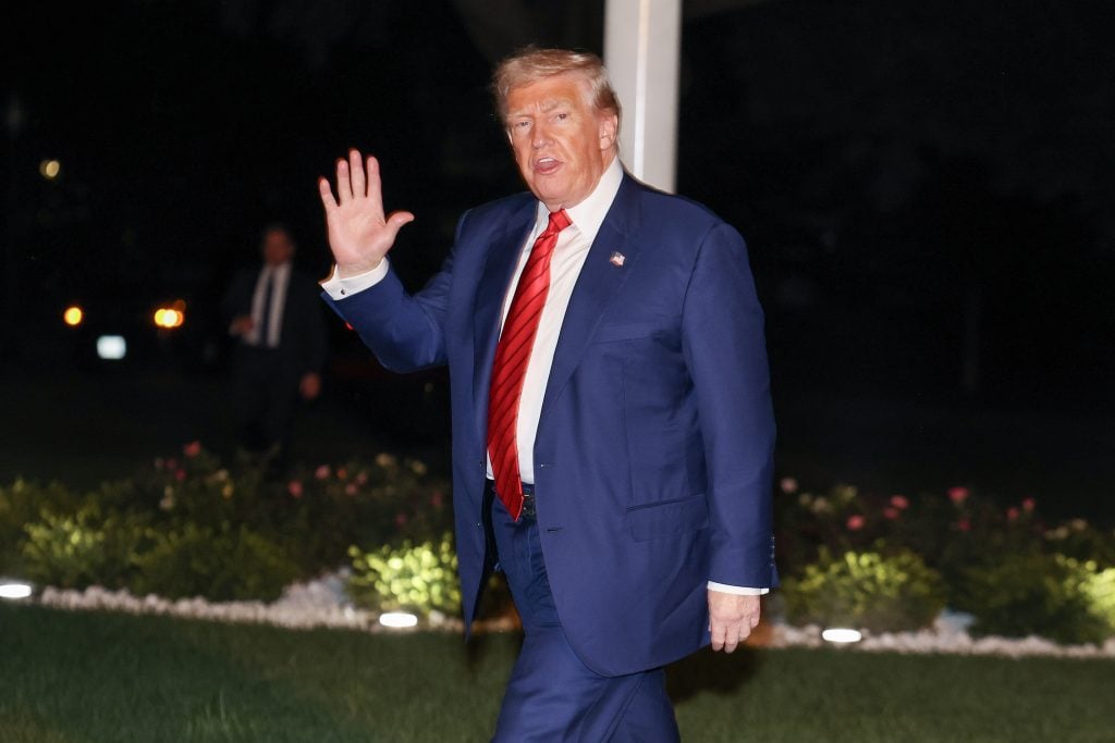 America's mad king Donald Trump on August 3, 2025.