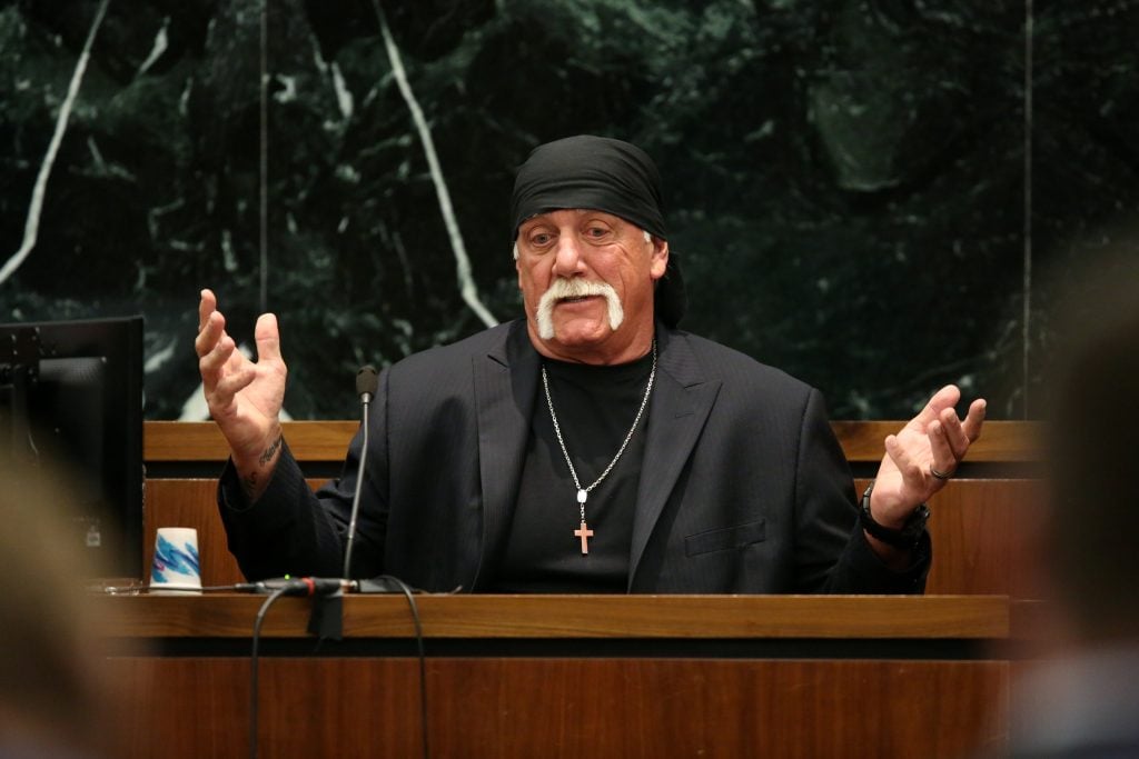 Hulk Hogan on the stand.