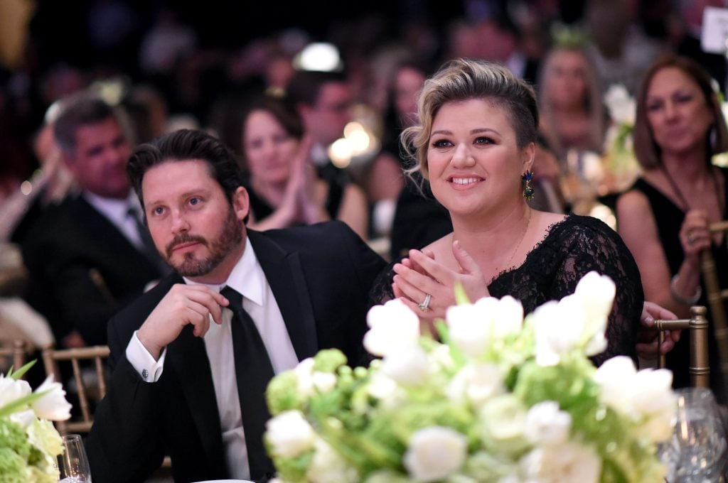 Kelly Clarkson y Brandon Blackstock en 2015.