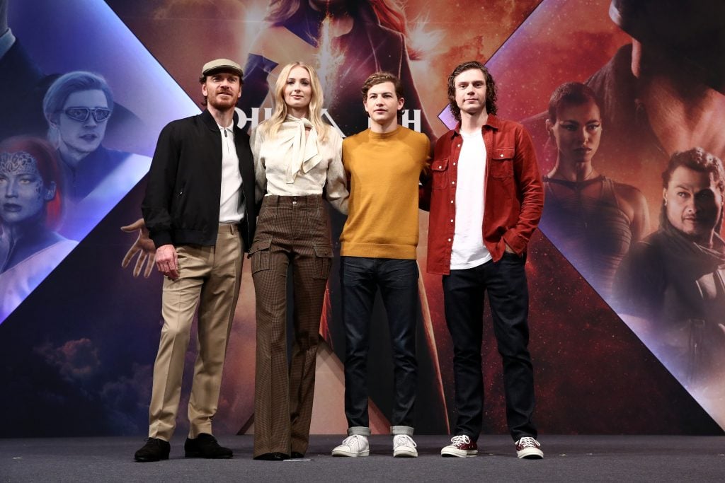 Actors, including Sophie Turner and Evan Peters, for the 'Dark Phoenix' X-Men film.