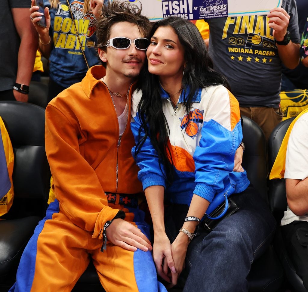 Timothy Chamet y Kylie Jenner en mayo de 2025.