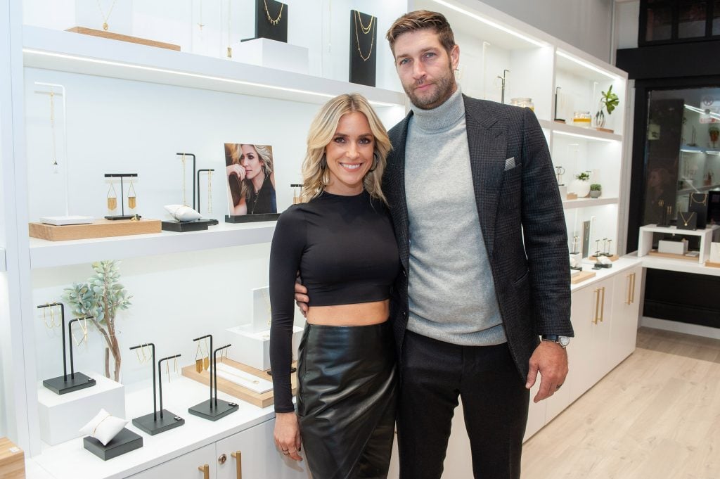 Kristin Cavallari and Jay Cutler attend the Uncommon James VIP Grand Opening at Uncommon James on October 25, 2019 in Chicago, Illinois. 