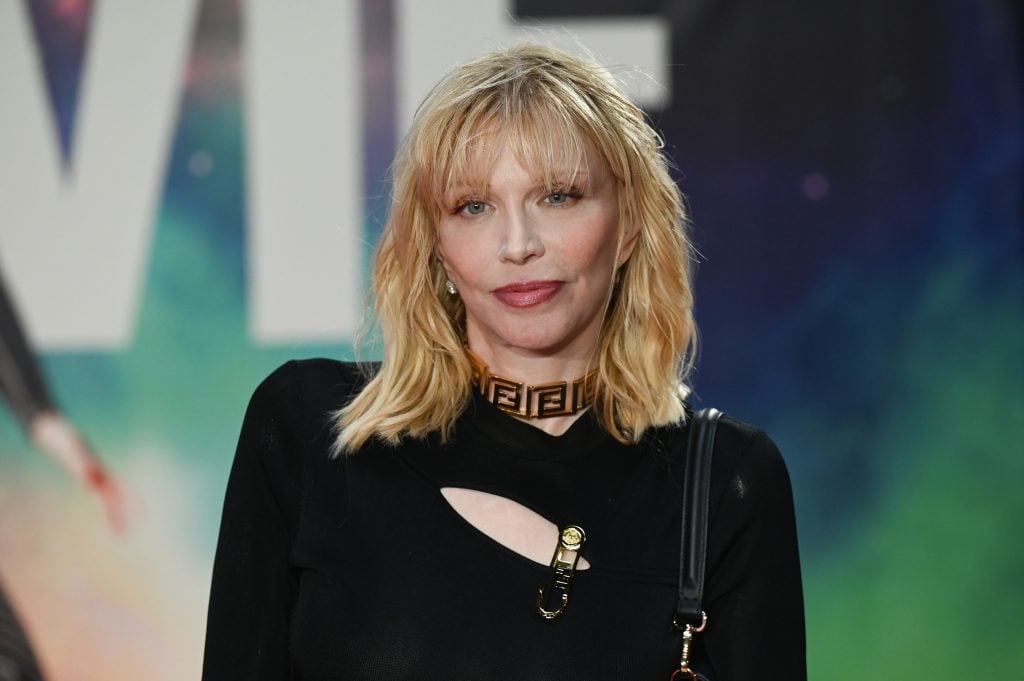 Courtney Love attends the "Moonage Daydream" London Premiere at BFI IMAX Waterloo on September 05, 2022 in London, England.