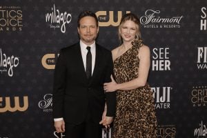 Scott Wolf and Kelley Wolf attend the 28th Annual Critics Choice Awards at Fairmont Century Plaza on January 15, 2023 in Los Angeles, California.
