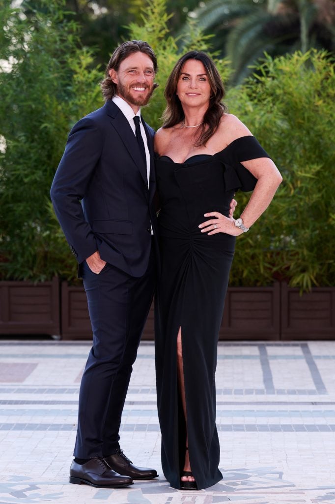 Tommy Fleetwood of Team Europe and wife Clare Fleetwood attend the Gala Dinner prior to the 2023 Ryder Cup at Marco Simone Golf Club on September 27, 2023 in Rome, Italy.