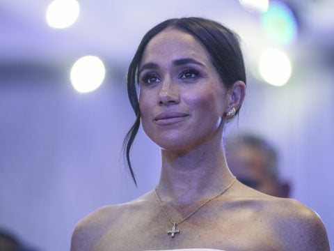 Britain's Meghan, Duchess of Sussex, looks on as she attends a Sit Out with Britain's Prince Harry (unseen), Duke of Sussex, at the Nigerian Defence Headquarters in Abuja on May 11, 2024 as they visit Nigeria as part of celebrations of Invictus Games anniversary.