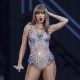 American singer and songwriter Taylor Swift performs on stage as part of her Eras Tour in Lisbon on May 24, 2024.