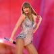 Taylor Swift performs on stage during the "Taylor Swift | The Eras Tour" at Wembley Stadium on August 15, 2024 in London, England.