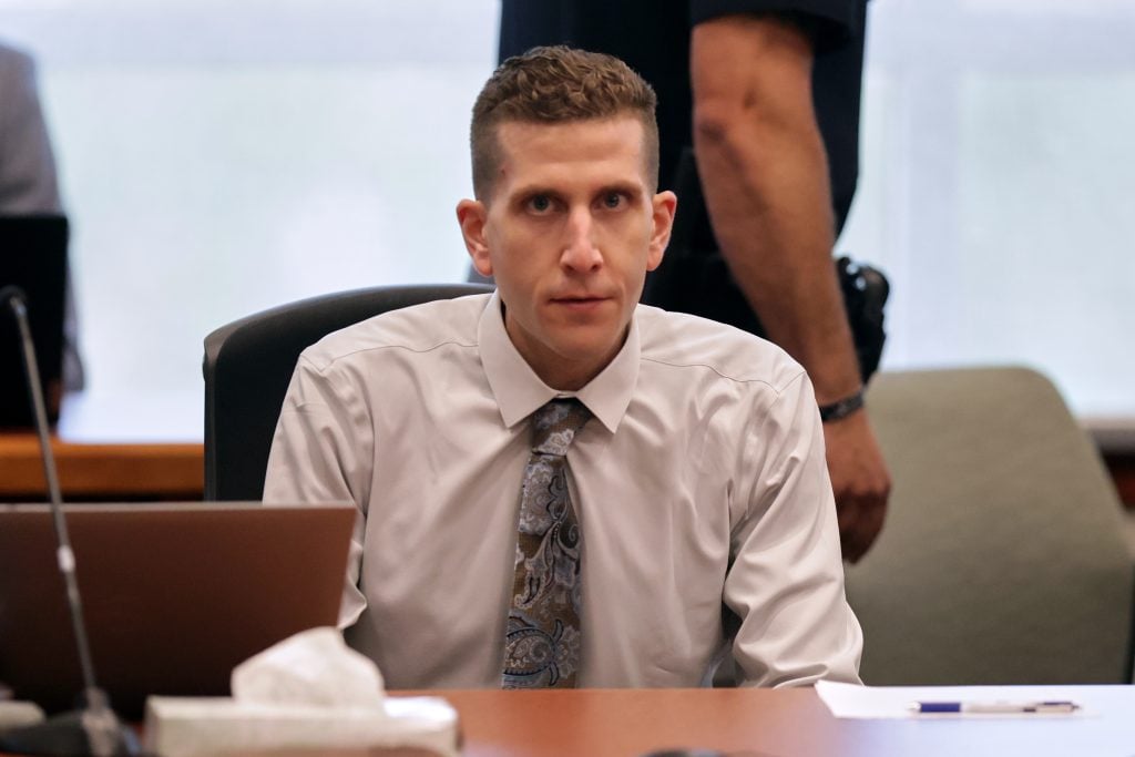 Bryan Kohberger, charged in the murders of four University of Idaho students in 2022, appears for a hearing at the Ada County Courthouse on July 2, 2025, in Boise, Idaho.