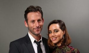 Writer/director Jeff Baena (L) and actress Aubrey Plaza pose for a portrait during Sundance NEXT FEST at The Theatre at Ace Hotel on August 8, 2014 in Los Angeles, California.