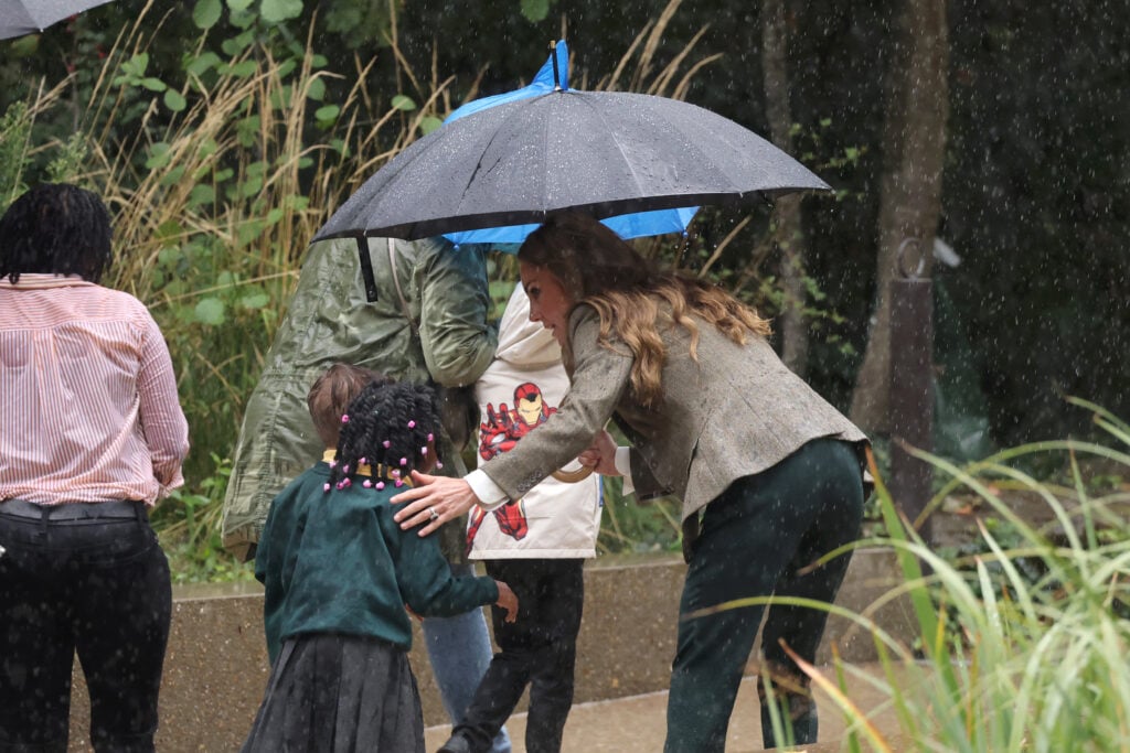 Kate Middleton under an umbrella on September 4, 2025.