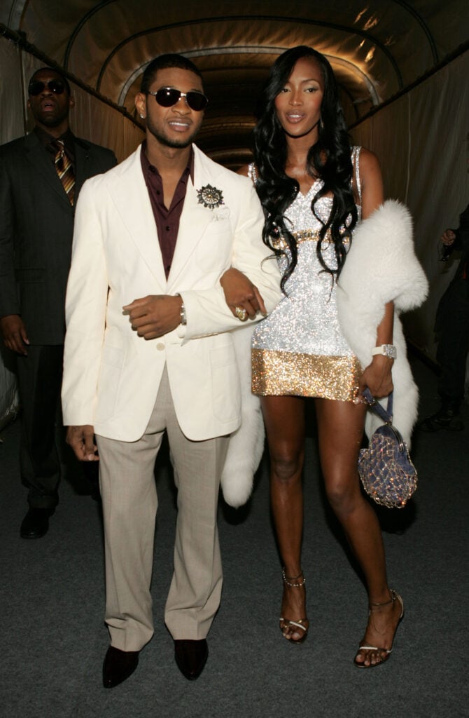 Usher and Naomi Campbell in November 2004.