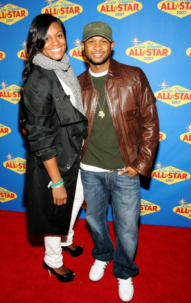Usher and Tameka Foster in February 2007.