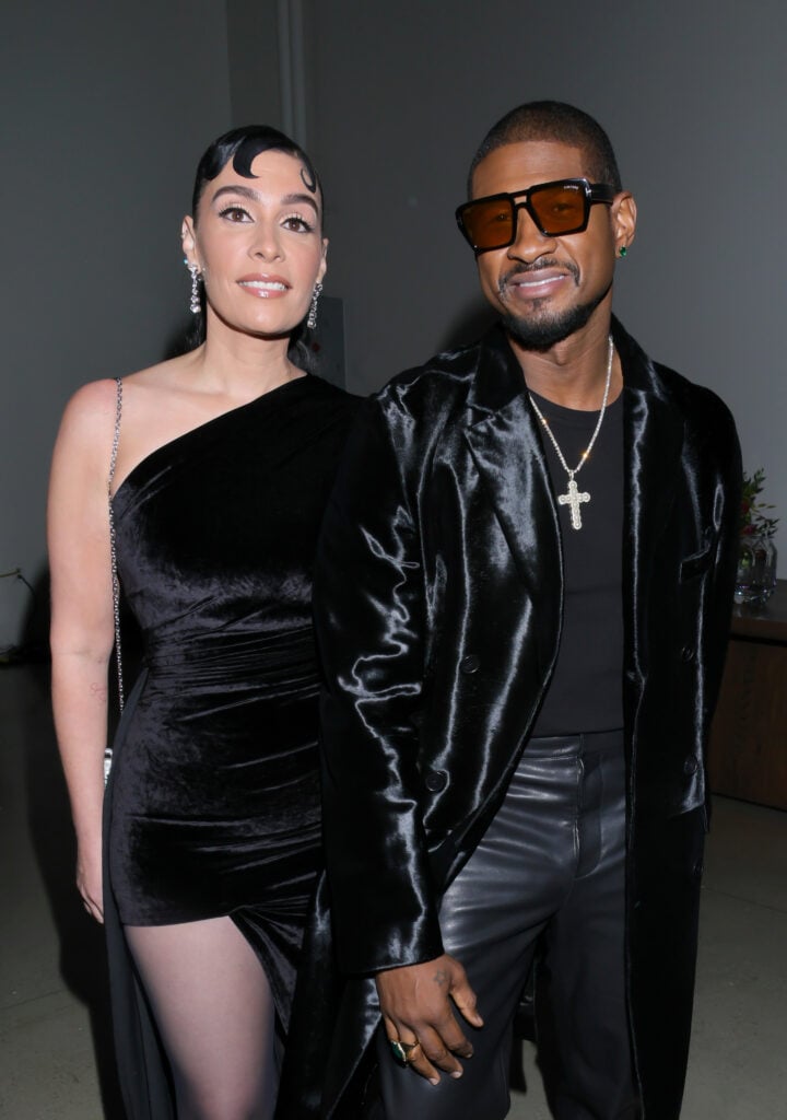Jenn Goicoechea and Usher in 2024.
