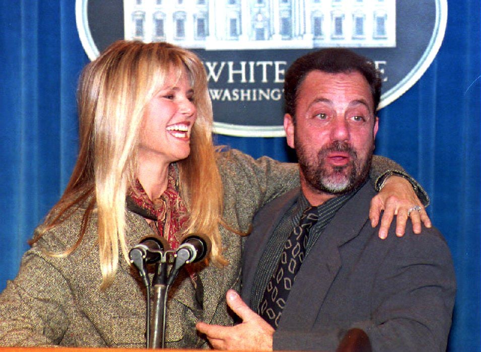 Billy Joel and Christie Brinkley at the White House in 1993.