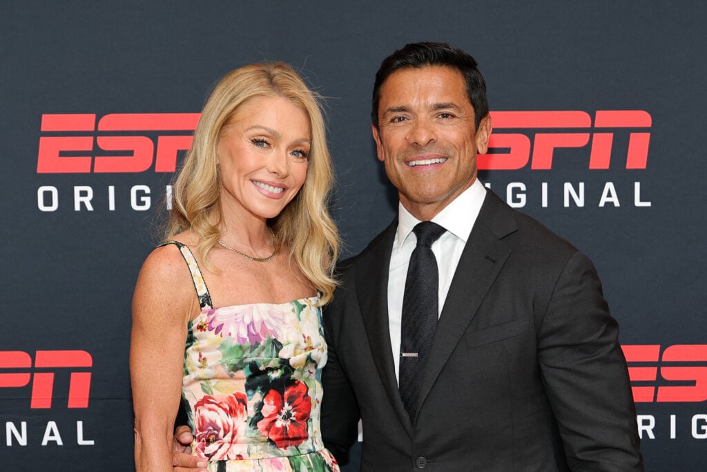 Kelly Ripa and Mark Consuelos in July 2025.