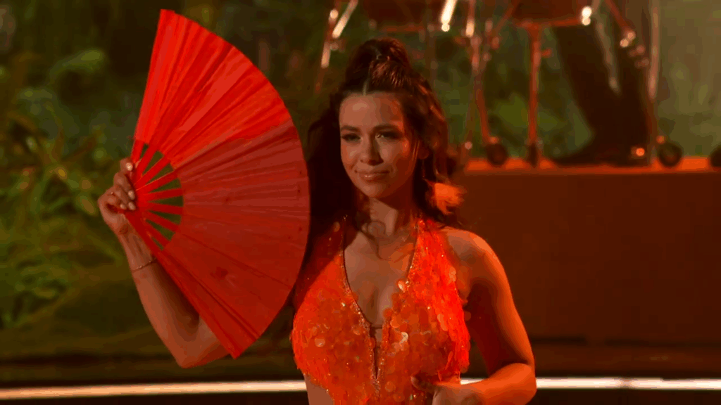 Jane Afflek está com a dança em seu primeiro episódio The Stars, temporada 34.