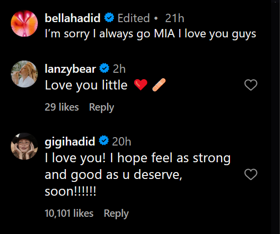 A dark mode Instagram caption screenshot.