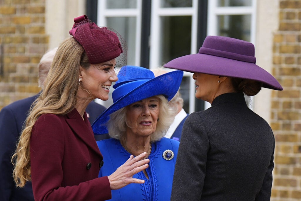 Kate Middleton, Queen Camilla e Melania Trump em 17 de setembro de 2025.