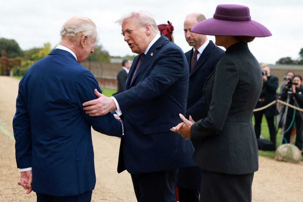 O rei Charles recebeu Donald Trump em setembro de 2025.