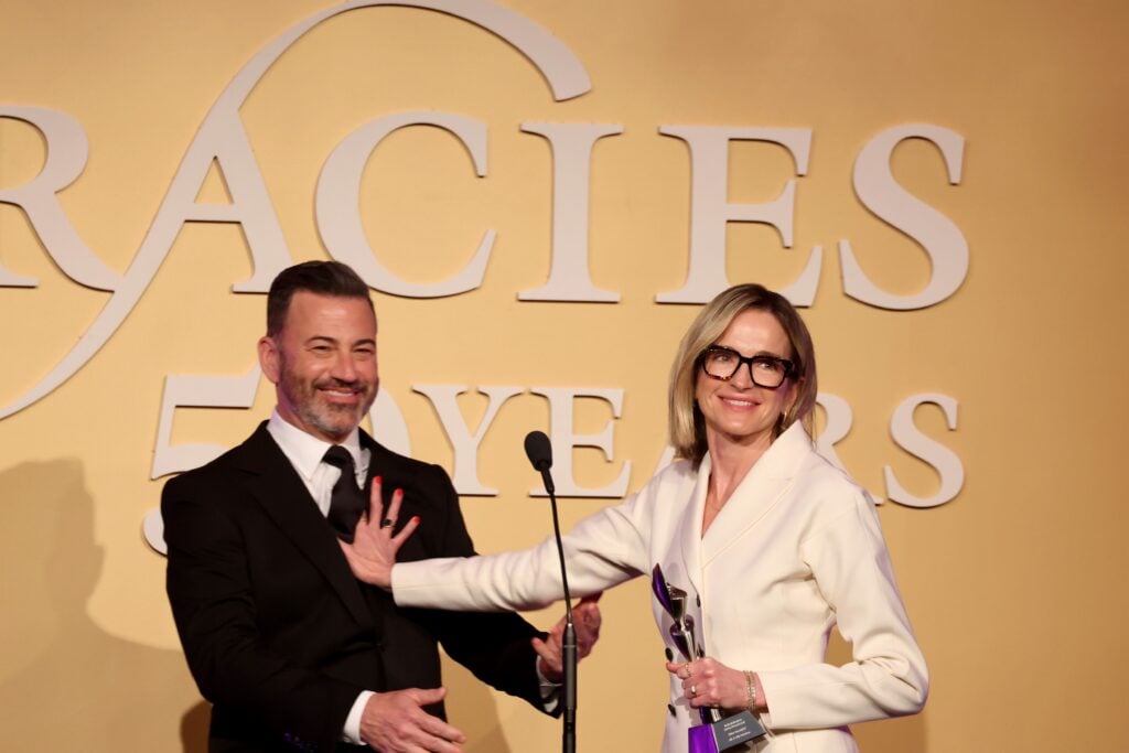 Jimmy Kimmel and wife Molly McNearney in May 2025.