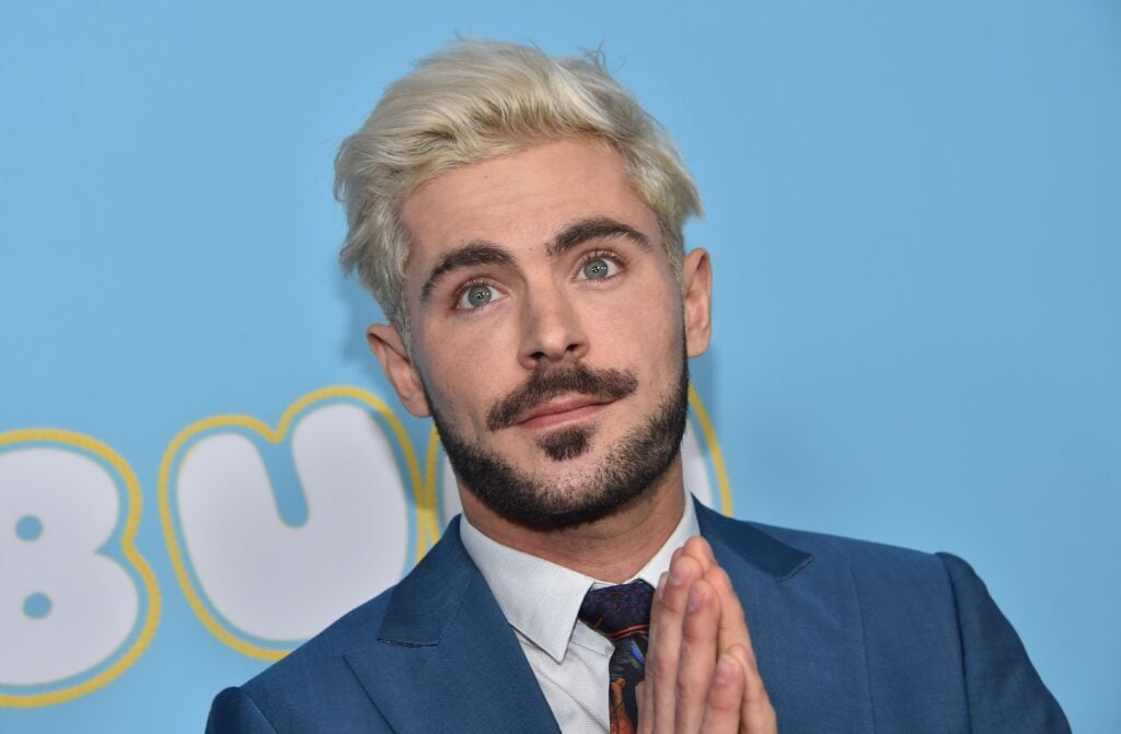 Zac Efron blond in 2019.