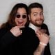 Ozzy Osbourne and son, producer Jack Osbourne visit the Tribeca Film Festival 2011 portrait studio on April 25, 2011 in New York City.
