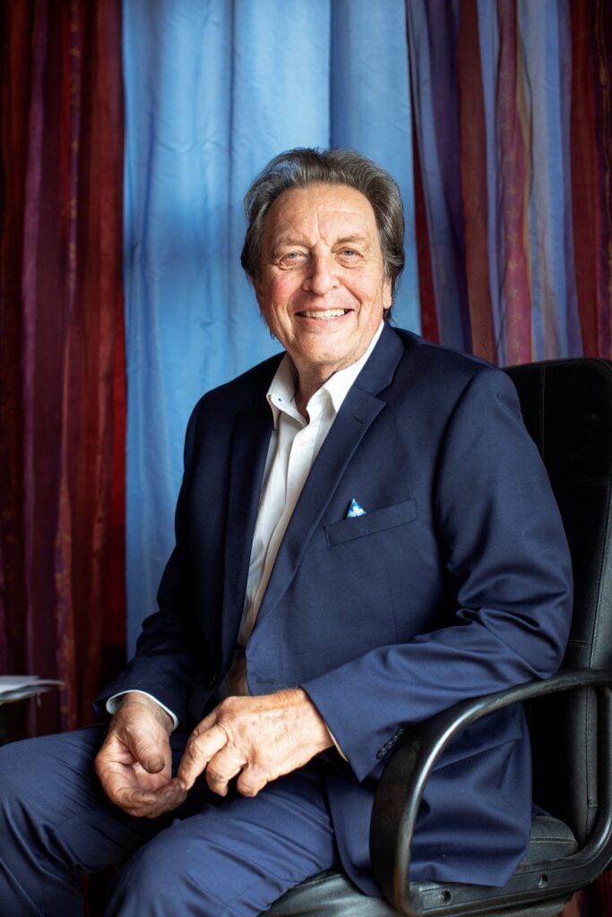 Errol Musk, the father of tech billionaire Elon Musk who spent his early life in apartheid-era South Africa, poses for a portrait at his house Langebaan, South Africa on May 26, 2022.