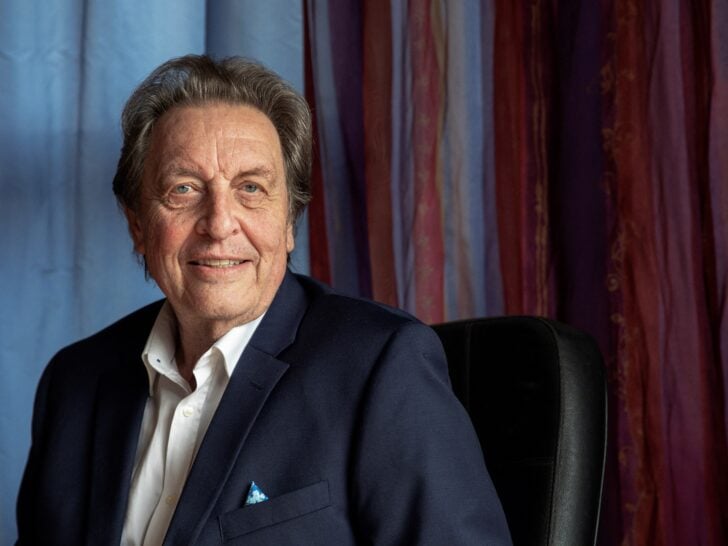 Errol Musk, the father of tech billionaire Elon Musk who spent his early life in apartheid-era South Africa, poses for a portrait at his house Langebaan, South Africa on May 26, 2022.