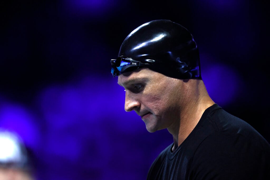 Ryan Lochte of the United States prepares to compete in the Men's 200m individual medley final during Day Six of the 2021 U.S. Olympic Team Swimming Trials at CHI Health Center on June 18, 2021 in Omaha, Nebraska.
