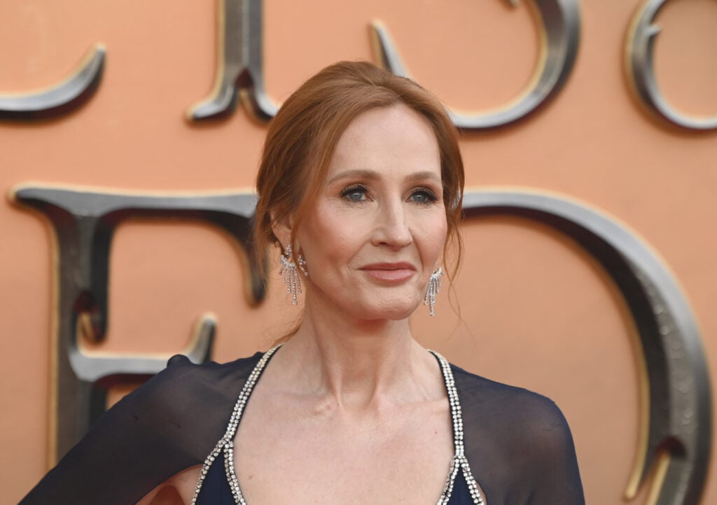 J.K. Rowling arrives at the "Fantastic Beasts: The Secret of Dumbledore" world premiere at The Royal Festival Hall on March 29, 2022 in London, England. 
