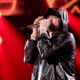 Eminem performs onstage during the 37th Annual Rock & Roll Hall of Fame Induction Ceremony at Microsoft Theater on November 05, 2022 in Los Angeles, California.
