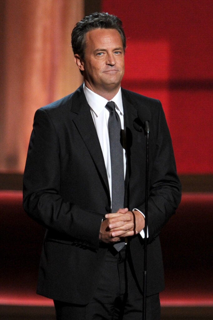 Actor Matthew Perry speaks onstage during the 64th Annual Primetime Emmy Awards at Nokia Theatre L.A. Live on September 23, 2012 in Los Angeles, California.