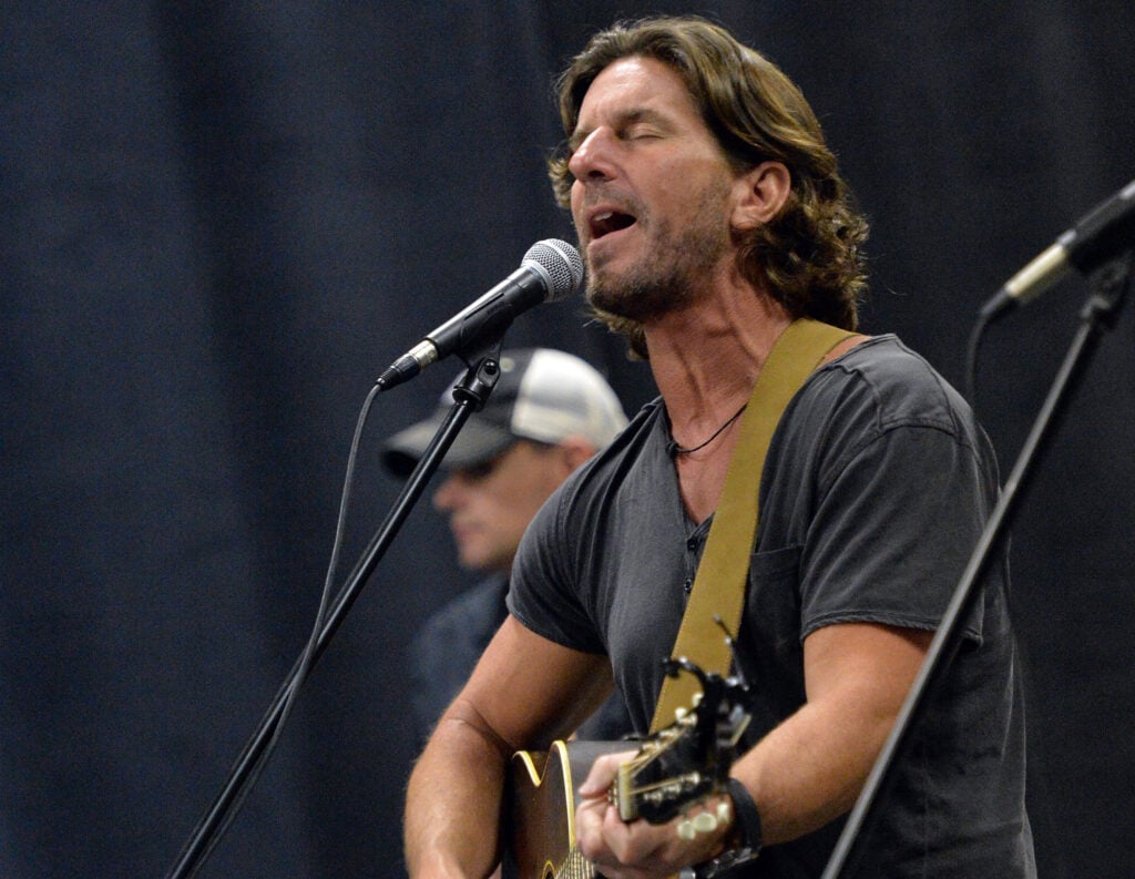 Singer/ Songwriter Brett James performs during a rehearsal for the upcoming performace with the Boston Pops June,13,14 & 15.  