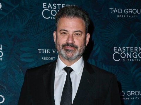 Jimmy Kimmel attends the 2023 Eastern Congo Initiative Poker and Blackjack Tournament hosted by TAO Group Hospitality at LAVO Restaurant & Nightclub at The Palazzo at The Venetian Resort Las Vegas on November 17, 2023 in Las Vegas, Nevada.