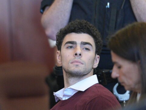 Luigi Mangione appears in Manhattan Supreme Court in New York on December 23, 2024, to face murder charges for shooting UHC CEO Brian Thompson to death.