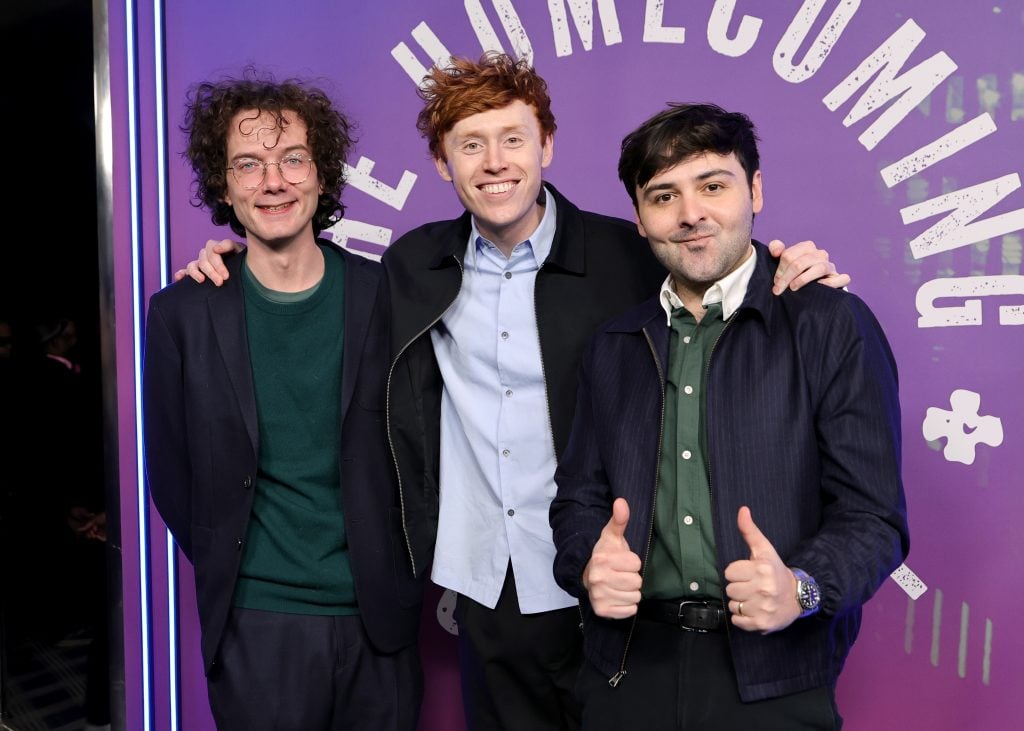 Martin Herlihy, Ben Marshall and John Higgins attend SNL50: The Homecoming Concert at Radio City Music Hall on February 14, 2025 in New York City.