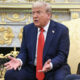 US President Donald Trump hosts Polish President Karol Nawrocki (L) in the Oval Office at the White House in Washington, DC on September 3, 2025.