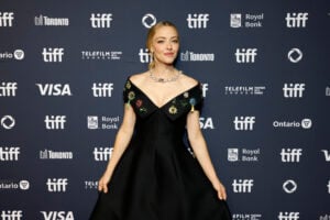 Amanda Seyfried attends the premiere of "The Testament of Ann Lee" during the 2025 Toronto International Film Festival at TIFF Lightbox on September 09, 2025 in Toronto, Ontario.