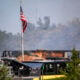 Emergency services respond to a shooting and fire at the Church of Jesus Christ of Latter-day Saints on September 28, 2025 in Grand Blanc, Michigan.