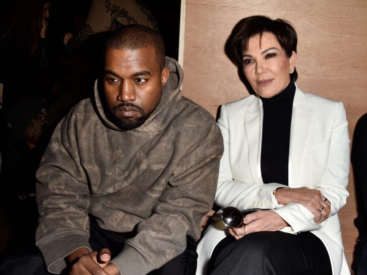 Kanye West and Kris Jenner attend the Givenchy show as part of the Paris Fashion Week Womenswear Fall/Winter 2016/2017 on March 6, 2016 in Paris, France.