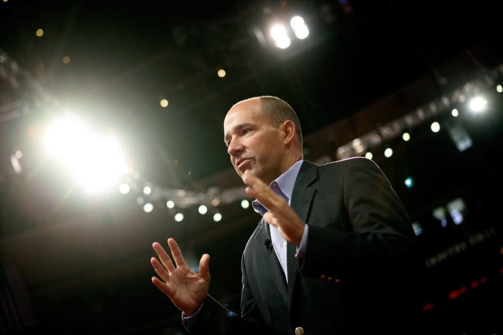 Political commentator Matthew Dowd stands on the convention floor on day three of the Republican National Convention (RNC) at the Xcel Energy Center on September 3, 2008 in St. Paul, Minnesota.