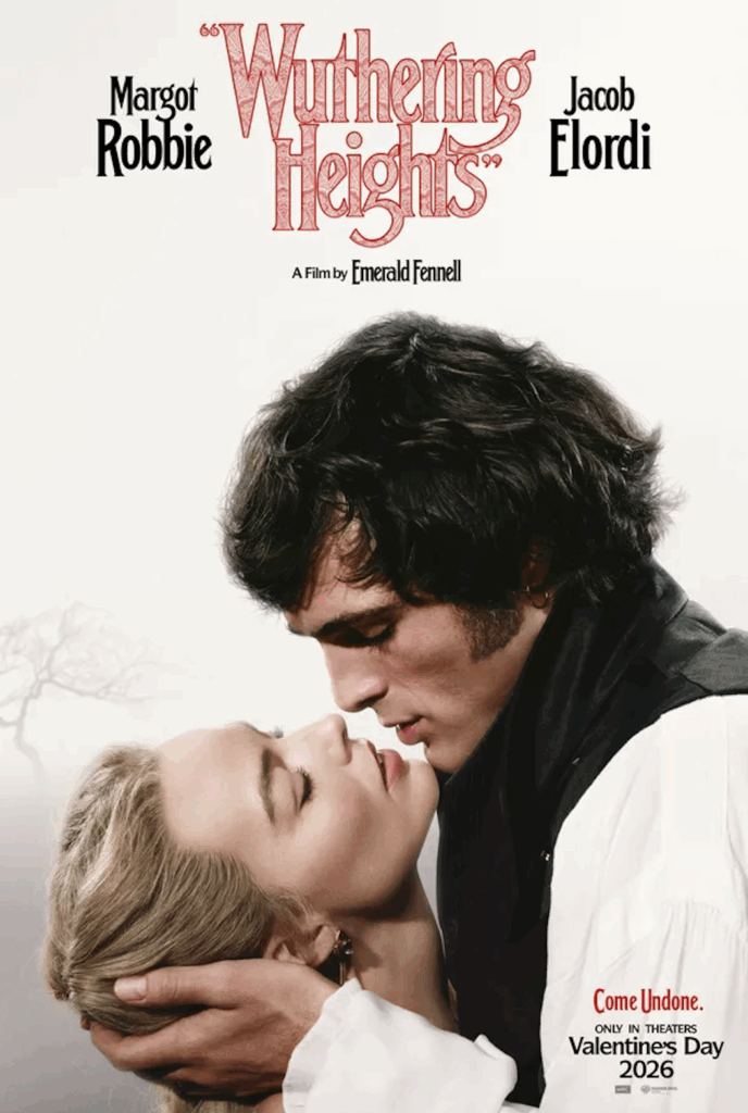 A poster for Emerald Fennell's upcoming film adaptation of 'Wuthering Heights.'