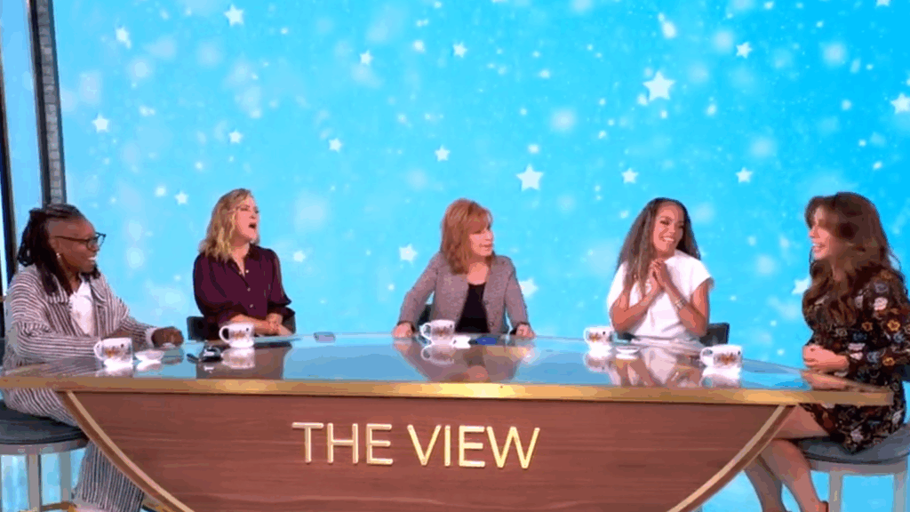 Alyssa Farah Griffin is celebrated by co-hosts including Joy Behar, Whoopi Goldberg, and Sunny Hostin.