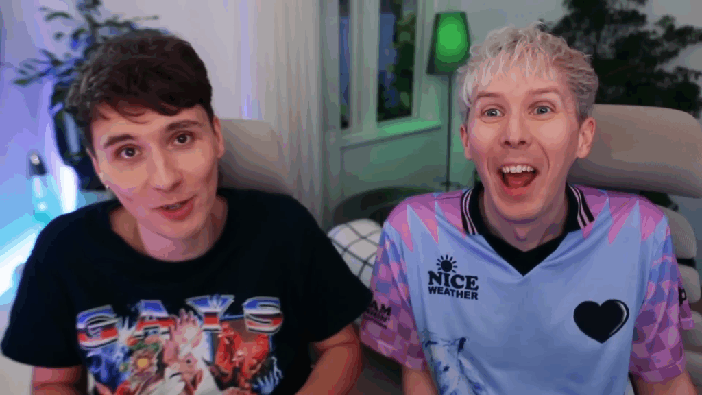 Dan and Phil playing a Sims game.