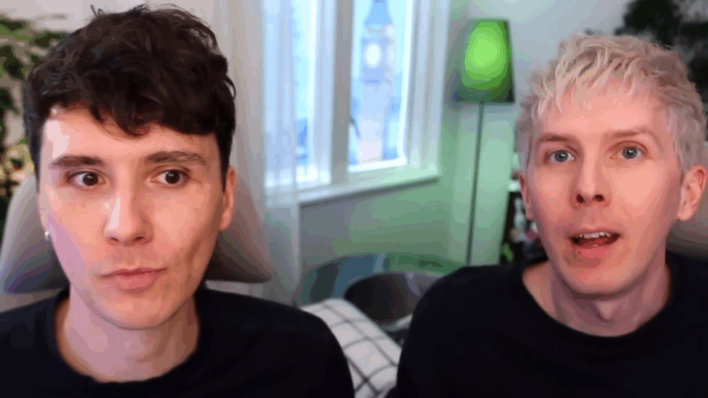 Dan and Phil up close on their YouTube channel.