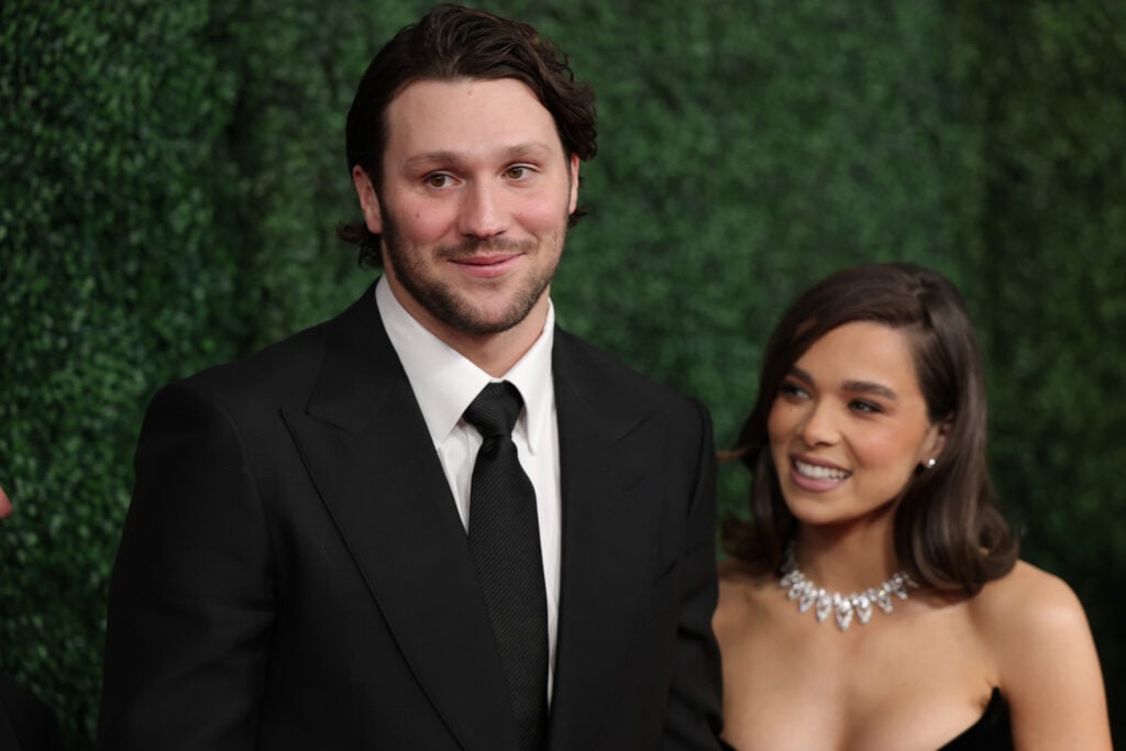 Josh Allen and Hailee Steinfeld in February 2025.